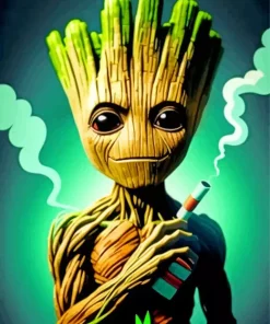Groot Smoking Paint By Numbers