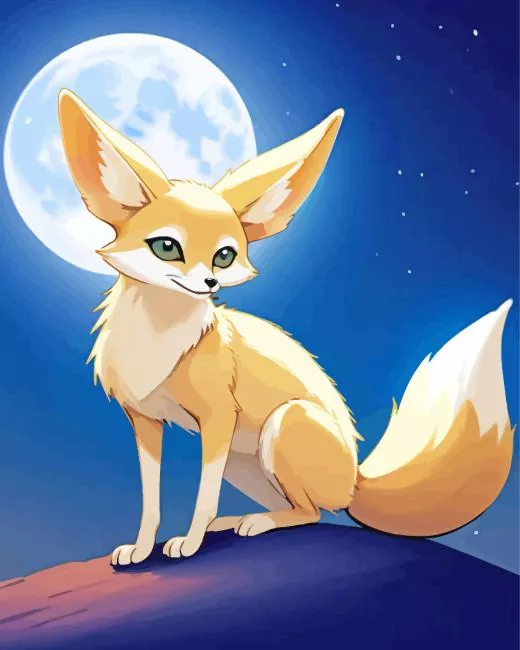 Anime blond fox paint by numbers Anime Blond Fox Paint By Numbers