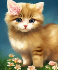 Cute Blonde Kitten Paint By Numbers