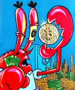 Mr Krabs Art Paint By Numbers