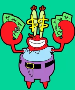 Amazing Mr Krabs Paint By Numbers