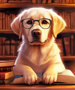 Nerd Blonde Labrador Paint By Numbers