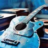Old Blue Guitar Paint By Numbers