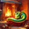 Emerald Dragon Paint By Numbers