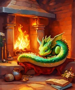 Emerald Dragon Paint By Numbers