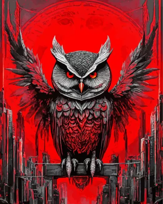 aesthetic evil owl art paint by number Aesthetic Evil Owl Paint By Numbers