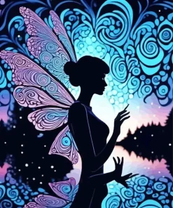 Aesthetic Fairy Silhouette Paint By Numbers
