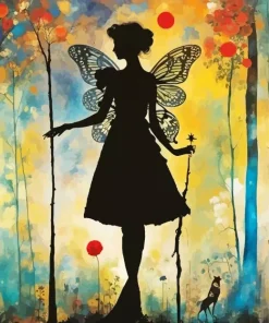 Fairy Silhouette Paint By Numbers