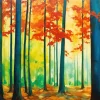 Fall Forest Art Paint By Numbers