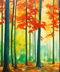 Fall Forest Art Paint By Numbers