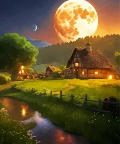 Aesthetic Fantasy Cabin Paint By Numbers