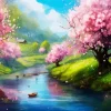 Fantasy Cherry Blossom Paint By Numbers