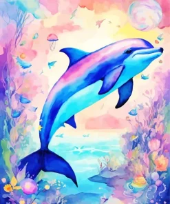 Aesthetic Fantasy Dolphin Paint By Numbers