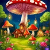 Fantasy Mushroom Paint By Numbers
