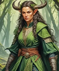 Female Druid Warrior Paint By Numbers
