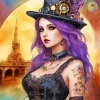 Female Steampunk Art Paint By Numbers