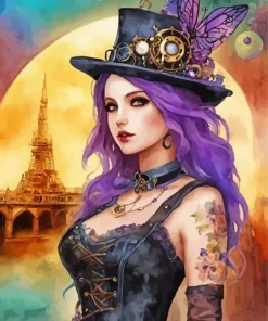 Female Steampunk Art Paint By Numbers