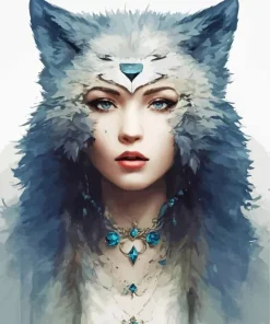 Female Warewolf Art Paint By Numbers