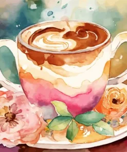 Flowers And Coffee Paint By Numbers