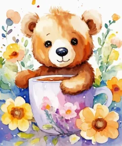 Teddy Bear Art Paint By Numbers