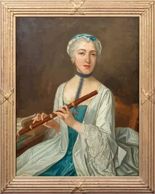 aesthetic flute lady art paint by numbers Flute Lady Art Paint By Numbers