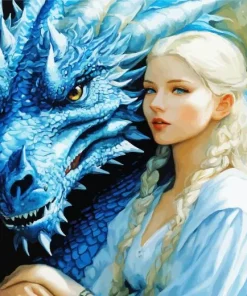Girl And Dragon Art Paint By Numbers