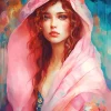 Girl In Scarf Art Paint By Numbers