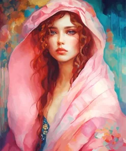 Girl In Scarf Art Paint By Numbers