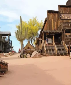 Goldfield Ghost Town Paint By Numbers