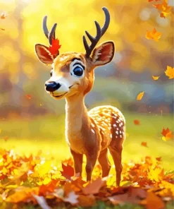 Baby Key Deer Paint By Numbers