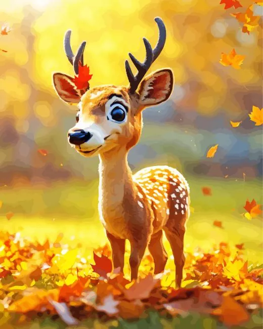 baby key deer paint by number Baby Key Deer Paint By Numbers