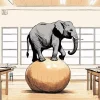 Balancing Elephant Paint By Numbers