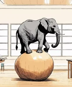 Balancing Elephant Paint By Numbers