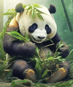 Bamboo Panda Paint By Numbers