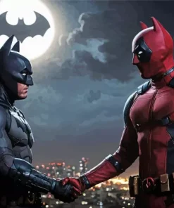 Batman And Deadpool Paint By Numbers