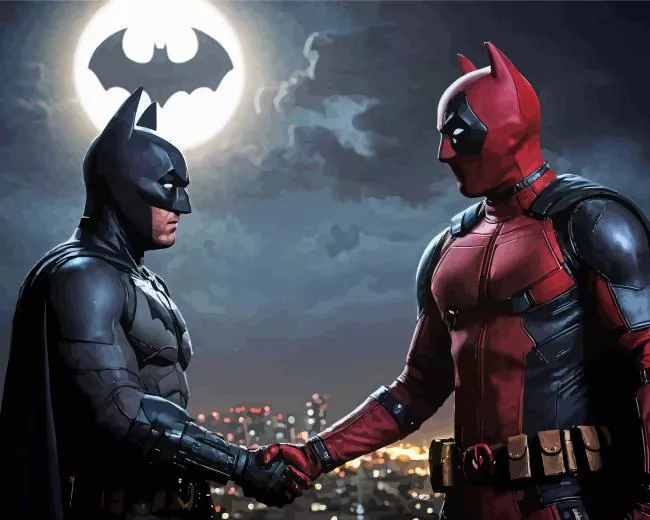 batman and deadpool paint by number Batman And Deadpool Paint By Numbers