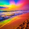 Beach Rainbow Paint By Numbers