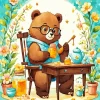 Bear Eating Honey Paint By Numbers