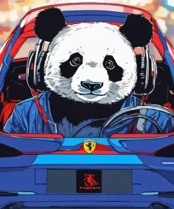 Bear With Headphones Paint By Numbers