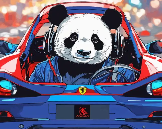 bear with headphones paint by numbers Bear With Headphones Paint By Numbers