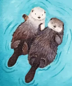 Beaver Holding Hands Paint By Numbers