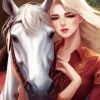 Blonde And Horse Paint By Numbers