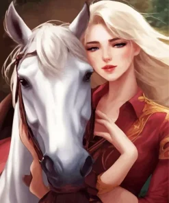 Blonde And Horse Paint By Numbers