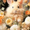 Bunny And Flower Paint By Numbers