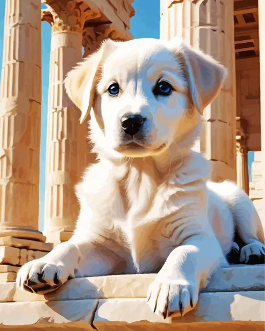 blonde labrador puppy paint by number Labrador Puppy Paint By Numbers