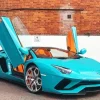 Blue Lamborghini Paint By Numbers