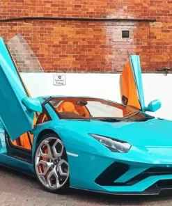 Blue Lamborghini Paint By Numbers
