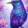 Purple Bird Paint By Numbers