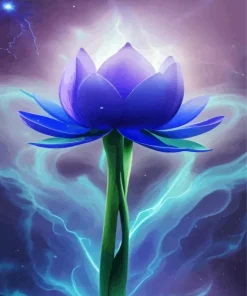 Blue Lotus Flower Paint By Numbers