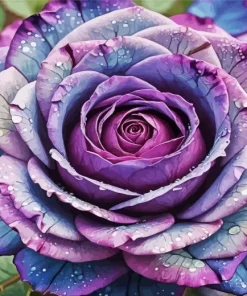 Purple Rose Paint By Numbers